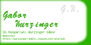 gabor wurzinger business card